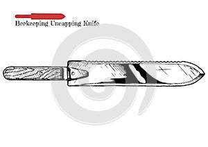 Beekeeping uncapping knife