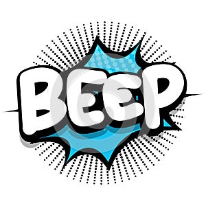 Beep Comic book explosion bubble vector illustration photo