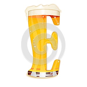 Beer alphabet letter E