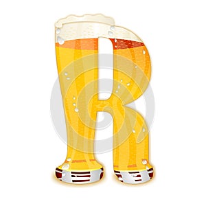 BEER ALPHABET letter R