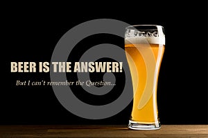 Beer is the answer, I can\'t remember the question. Funny Memes