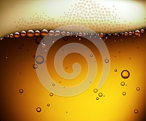 Beer background. Highly realistic illustration with the effect o