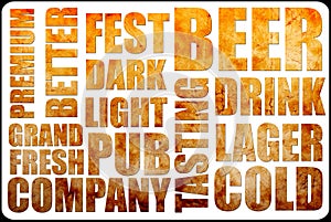 Beer background text