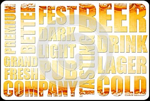 Beer background text