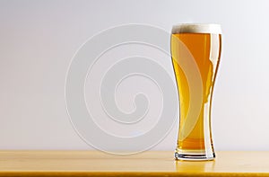 Beer on the bar: Refreshing brew on a table