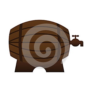 beer barrel on a white background