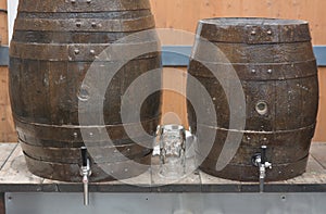 Beer Barrels and Glass