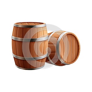 Beer Barrels Realistic Composition