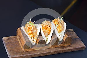 Beer-Battered Fish Tacos with cilantro