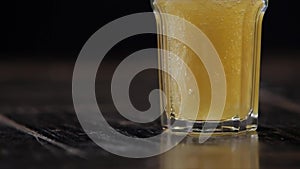 Beer being Poured into a Glass at Slowmotion