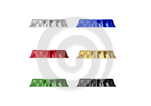 Beer bottle cap isolated on white background. 3d render