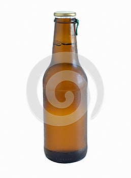 Beer bottle with closed cap