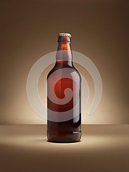 Beer Bottle Copy Space - Stock Image