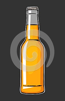 Beer bottle. flat illustration