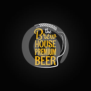 Beer bottle glass house design menu background
