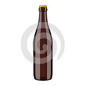 Beer bottle icon isolated on white background. Vector illustration