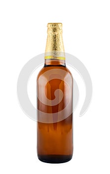 Beer bottle isolated.