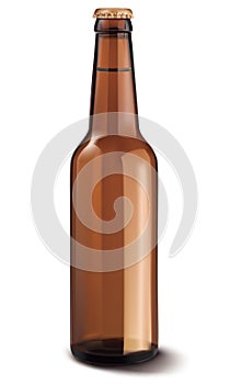 Beer bottle isolated. Vector illustration