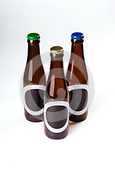 Beer Bottle Mock-Up - Three Bottles.