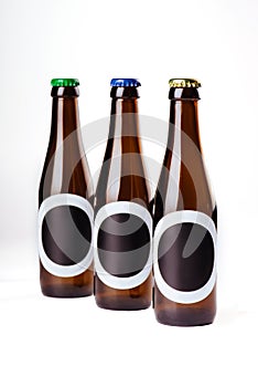 Beer Bottle Mock-Up - Three Bottles.