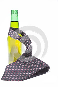 Beer Bottle with Necktie