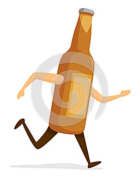 Beer bottle running fast