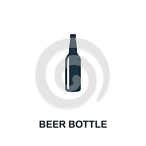 Beer Bottle vector icon symbol. Creative sign from oktoberfest icons collection. Filled flat Beer Bottle icon for computer and