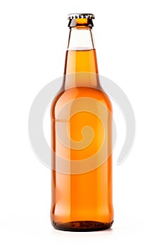 Beer bottle on a white background. Bottle with drink like Ipa, Pale Ale, Pilsner, Porter or Stout