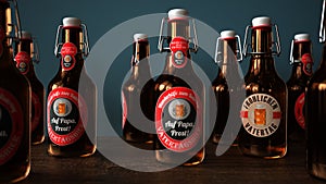 Beer Bottles Froehlichen Vatertag