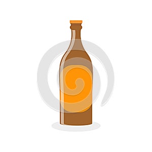 Beer bottles objects, Drinking Beer icon Flat isolated on white background vector illustration.