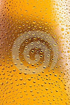 Beer bottles with water droplets background