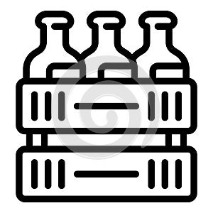 Beer box icon outline vector. Germany skyline