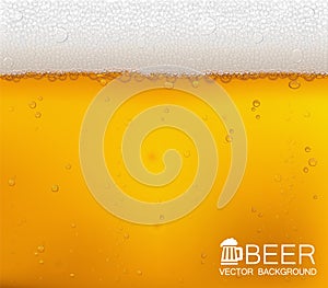 Beer bubbles close-up.