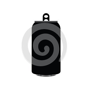 Beer can icon, silhouette of beer can