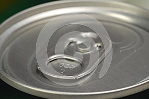 Beer can on white background