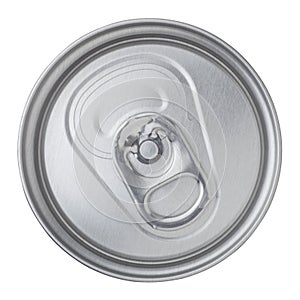 beer canned top view