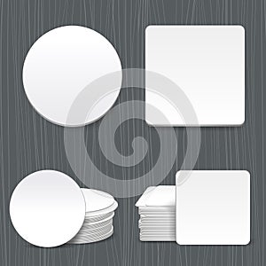 Beer coasters vector