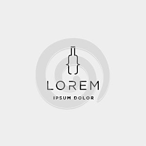 beer code logo design bar coding simple line