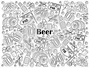 Beer colorless set vector illustration