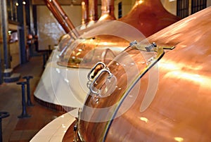 Beer copper fermentation vats