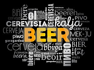 BEER in different languages of the world