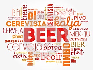 BEER in different languages of the world