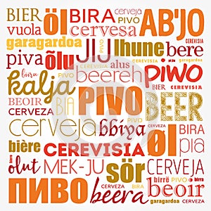 BEER in different languages of the world