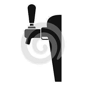 Beer faucet icon, simple style