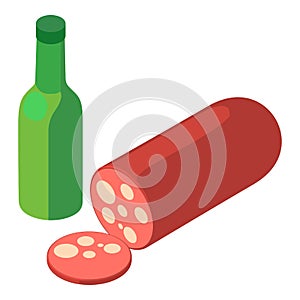 Beer fest icon, isometric style