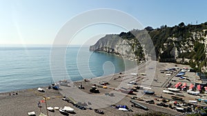 Beer. A fishing village popular with tourists to Devon in South West England