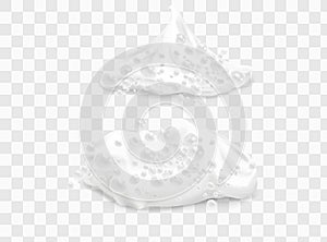 Beer foam isolated on transparent background. White soap froth texture with bubbles, seamless border, foamy frame. Sea