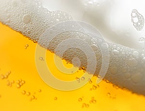 Beer with froth