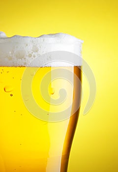 Beer with froth photo