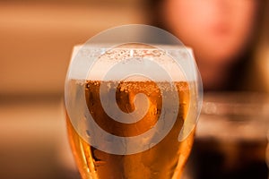 Beer in glass